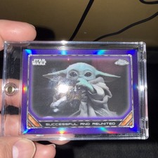 2022 Topps Chrome Star Wars Mandalorian #S1-50 Successful Reunited Purple /75 picture
