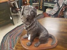 Vintage Sitting Retriever Chesapeake Reproductions Inc Dog Resin Statue Hunting  picture