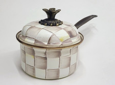 Mackenzie Childs Mocha Check 1 Qt Saucepan picture