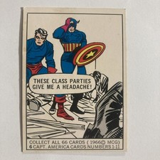 Vintage 1966 Donruss Marvel Super Heroes CAPTAIN AMERICA #6  picture