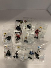 HeroClix Marvel DC Miniatures Lot 10 Figures Cards Mixed Superhero Characters picture