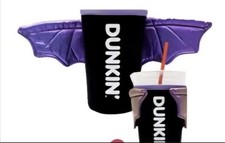 Dunkin Bat Wing Shimmer Cup Sleeve Rare New picture