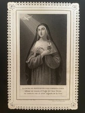 holy card santino merlettato canivet LETAILLE PL. 789 NUN. picture