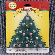 Vintage Westrim #4440 Mini Tree 6mm Pearl Christmas Ornaments Crafts 18pc NEW picture
