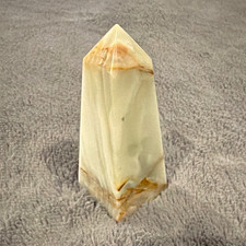Vintage 1990s Green Onyx Crystal Tower Obelisk Pakistan Markatia Traders picture