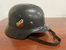 WWII Original German M35 Double Decal Luftwaffe Helmet - SE64 - Complete picture