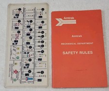 Amtrak Railroad Mechanical Department Safety Rules Book + Signal Pocket Guide  picture