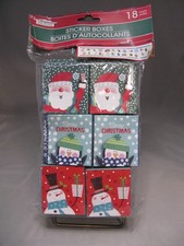 Vintage - 'Christmas HOUSE' - Christmas Sticker Boxes - 18 Count - Old Graphics picture