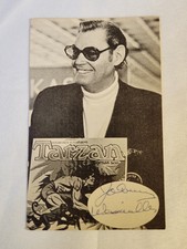 Johnny Weissmuller Signed Autograph 3x5 Photo Olympian & Tarzan Actor picture