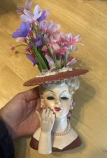 Extra Large Vintage Pristine 1958 Napco Head Vase Lady C3282 Free Fast Shipping picture