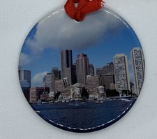 Boston Massachusetts Christmas Ornament Souvenir Porcelain picture