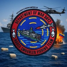 Department Of War Narco Smuggler Fishing Unit Patch - Operation Southern Spear picture