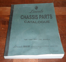 Vintage 1936-1946 Lincoln Zephyr Continental Custom Chassis Parts Catalogue picture