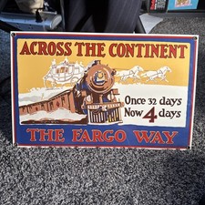 Ande Rooney porcelain Across the Continent The Fargo Way SIGN Steam Train picture
