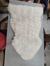 Vintage 5 Star New Zealand Lambskin Rug Sheepskin Natural White picture