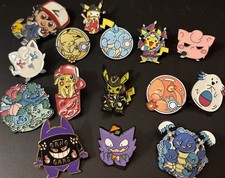 Pokemon Enamel Pin Lot of 15 Pikachu Gengar Blatoise and more ￼ picture