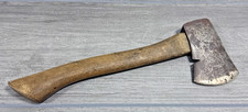 PLUMB Hatchet Hand Axe Tool w Handle 3”x5” Vintage w Nail Puller Notch Antique picture