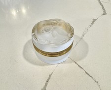 Vintage Lalique France Daphine Frosted Crystal Hinged Vanity Box Signed MINT picture