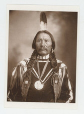 Buckskin Charley Ute Indian Chief B&W Postcard 1899 picture