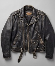 Harley Davidson Mens Size Large Distressed Vintage Motorcycle Jacket picture