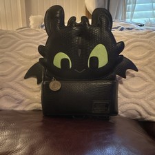 Loungefly How to Train Your Dragon Toothless Mini Backpack, Black picture