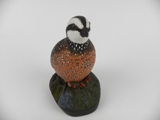 Rustic Cabin Handcarved Bobwhite Quail Sculpture By W.W. Reed 1985 picture