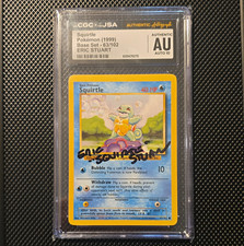 1999 Pokémon Base Set Squirtle 63/102 Eric Stuart Auto CGC/JSA Auth picture