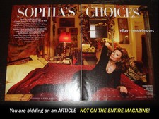 SOPHIA LOREN 15-Page Magazine ARTICLE Vanity Fair US March 2012 picture