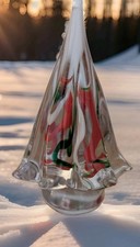 Vintage Art Glass Murano-Style Christmas Tree picture