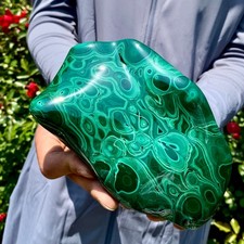 3.2LB Natural Polished Malachite Mineral freeform specimen Reiki Stone Healing picture