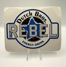 Rare Vintage Dutch Bros Blue Rebel Energy Drink Sticker Old Logo HTF Decal picture