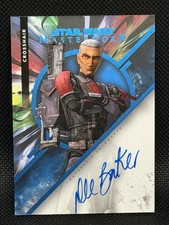 Topps 2022 Star Wars Masterwork Crosshair Auto 8/99 Dee Bradley Baker Blue Foil picture