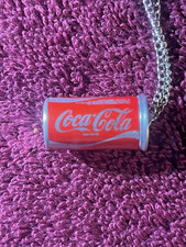 Vintage 1970s-1980s Coca‑Cola Mini Can Necklace 🥤 Coke Jewelry NOS picture