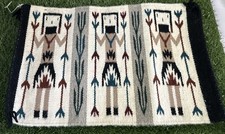 Fine Colorful Vintage Navajo Diné'e Yei Yébîchai Rug Blanket 17”X12” picture