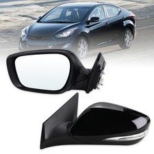 Lqito Left Driver Side Mirror for 2011-2013 Hyundai Elantra Black Heated Power picture