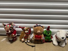 Lot Of 5 animated Christmas plush toys Gemmy Waddlers Holiday picture