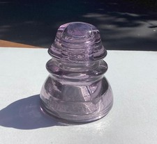 Vintage Purple Amethyst Whitall Tatum No 1 Glass Insulator- Excellent picture