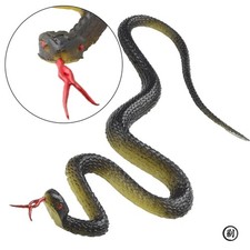 45cm Realistic Rubber Snake Toy Fake Prank Prop Halloween Garden Bird Deterrent picture