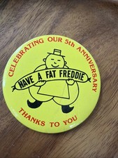 Vintage Seaside Heights NJ FT Freddie Large Button 5th Anniversary picture