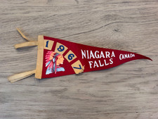 Vintage Niagara Falls Canada Felt Pennant - Fast picture
