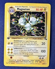 Pokemon Fossil Magneton 26/62 1st Edition Non Holo Rare 1999 picture