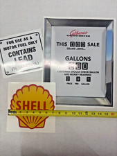 SHELL Gas Pump Vintage Sticker kit for Door Mural/Fridge Wrap great 4  Man Cave picture