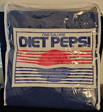 Vintage 1970s Diet Pepsi Pure Wool Blanket New In Packaging 50x60 Inch picture