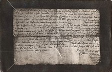 Hannah Duston Letter Written After Release Haverhill MA RPPC Postcard COPY picture
