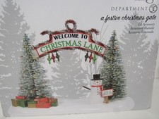 Dept 56 Snow Village A Festive Christmas Gate 6007268 Lit Accessory New  picture