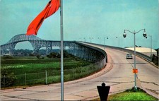 Postcard Sarnia Ontario Canada Blue Water International Bridge Vtg. UNP picture
