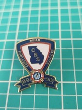 Vtg 1990 VFW Veterans Of Foreign Wars Georgia State Shaped Gold Tone Lapel Pin picture