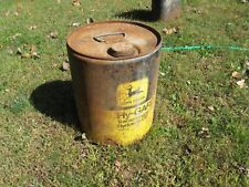 John Deere Vintage TRANSMISSION  and Hydraulic Oil Can- Old 5 GALON Rusty  WHOW picture
