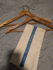 2 Vtg. Pullman Railroad Sleeping Car Wood Hangers and towel  picture