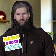 Lionel Messi Face Mask Realistic 3D Print Soccer Balaclava Mask Prop World Cup⚽️ picture